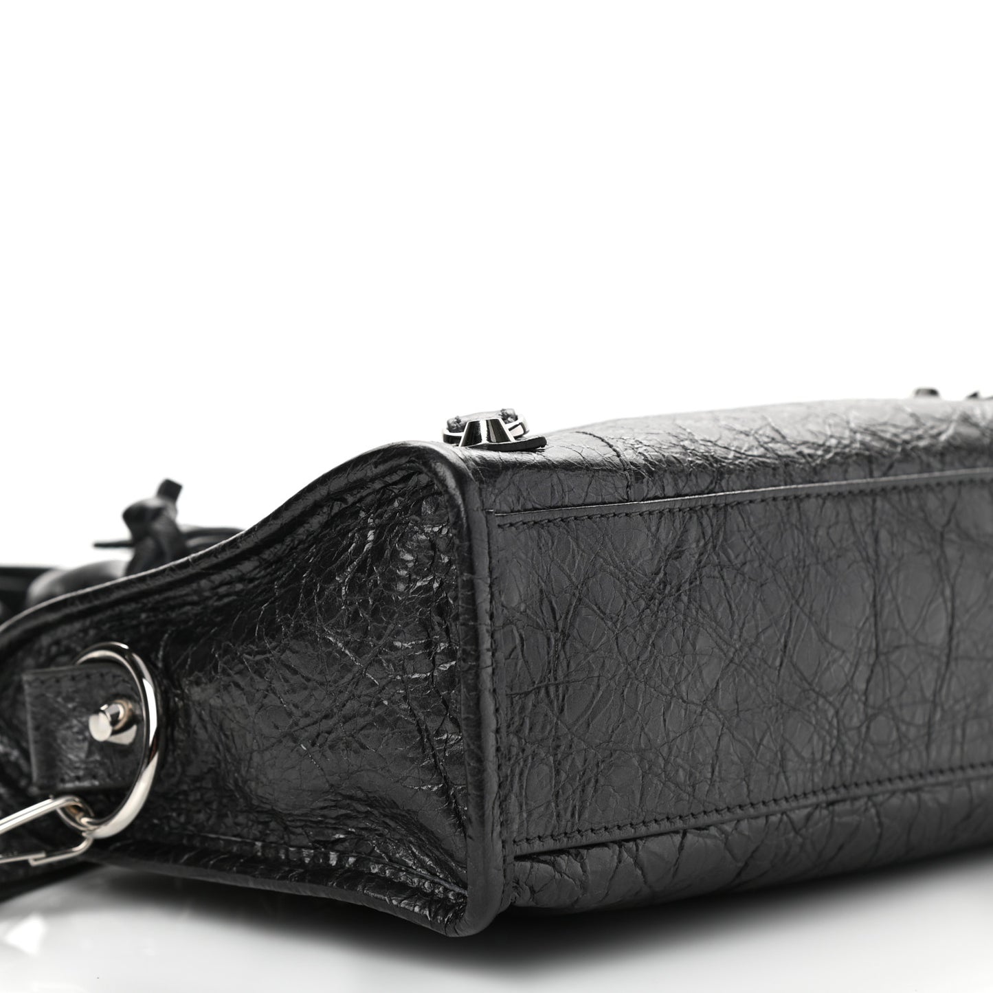 Agneau Classic Silver Hardware Mini City Anthracite