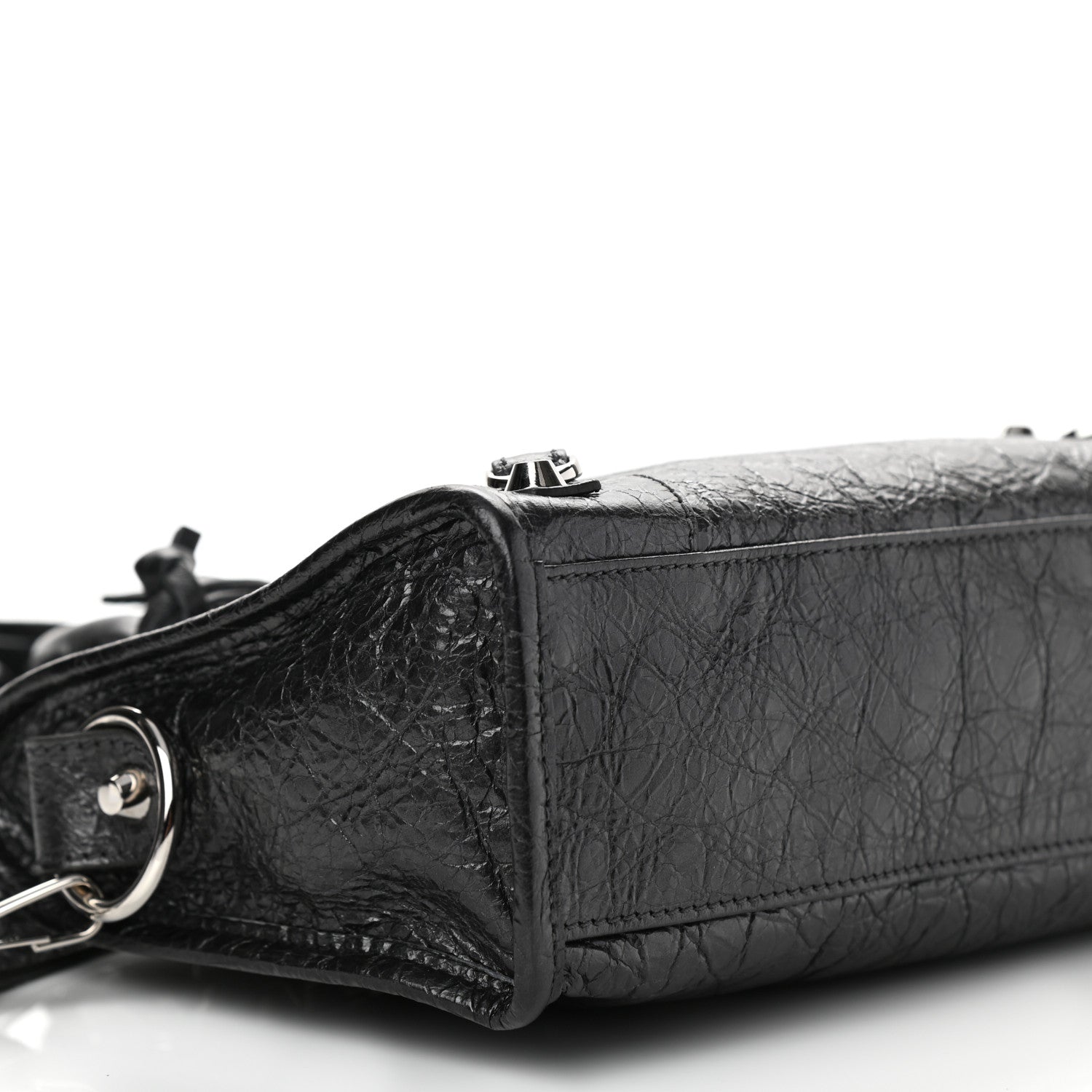 Balenciaga Agneau Classic Silver Hardware Mini City Anthracite 8 of 9