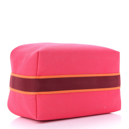 Hermes Canvas Large Bride-A-Brac Pouch Hibiscus 4 of 8