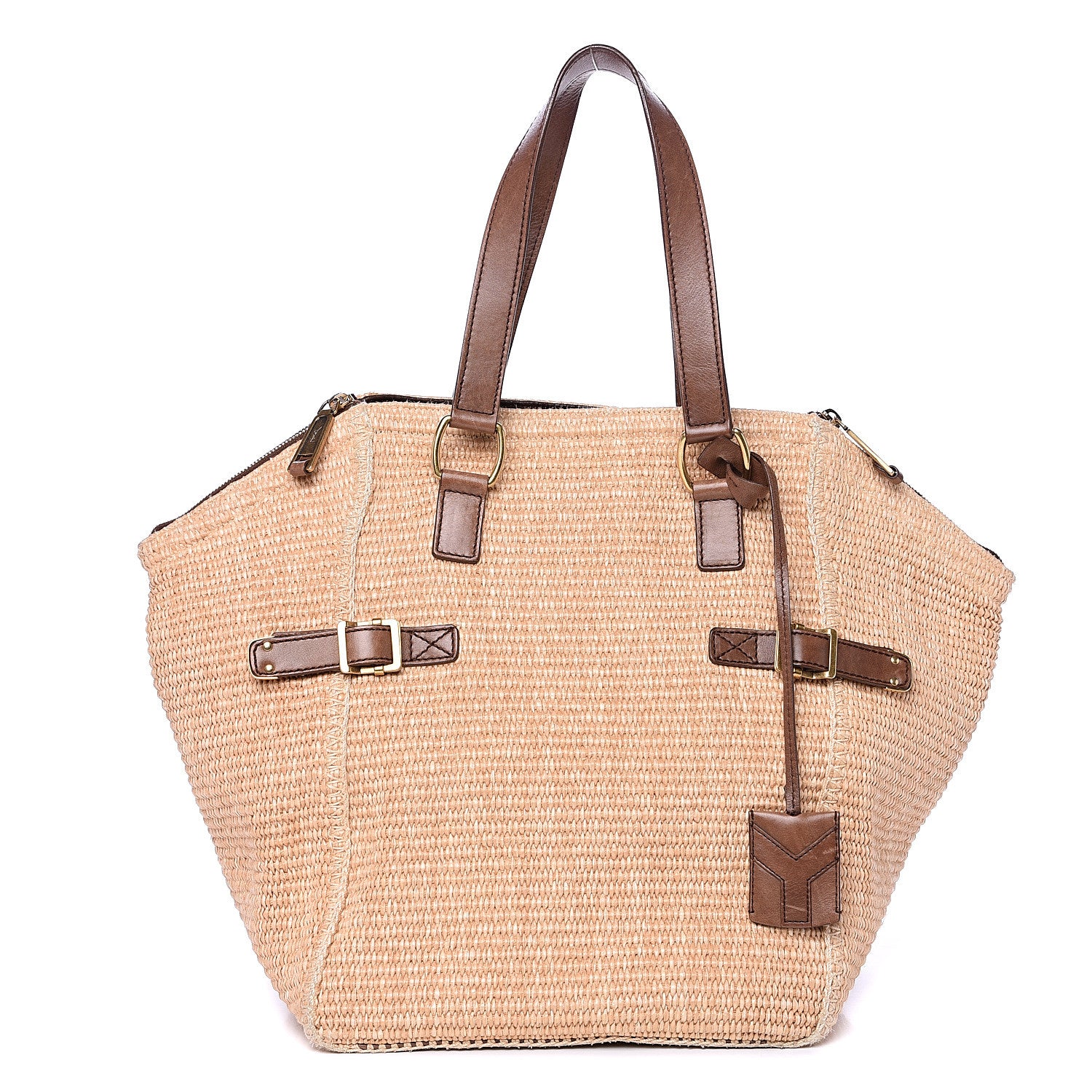 Saint Laurent Straw Raffia Medium Downtown Tote Beige 1 of 15
