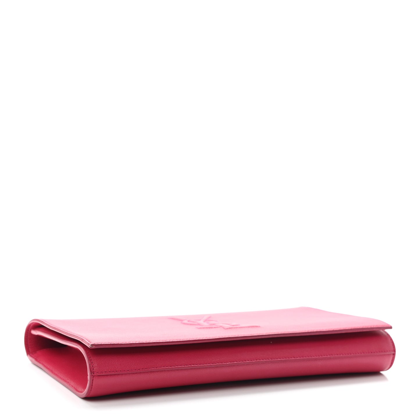 Calfskin Monogram Large Belle De Jour Clutch Lipstick Fuchsia