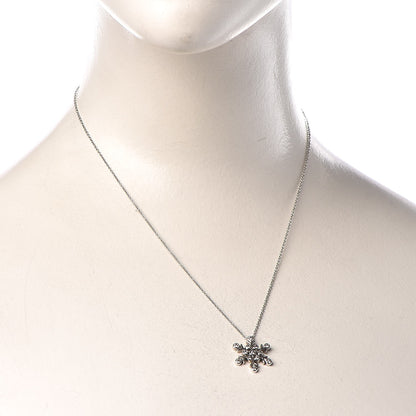 Tiffany Platinum Diamond Snowflake Pendant Necklace 2 of 8
