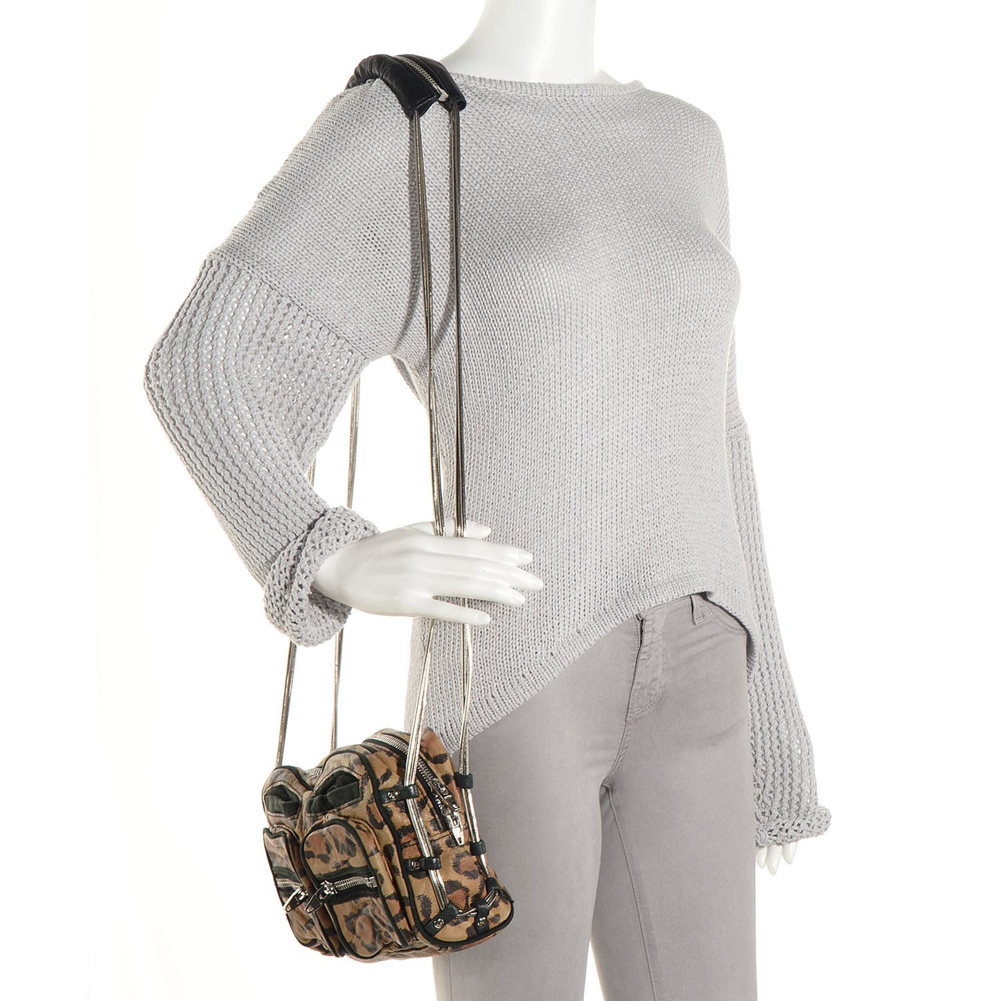 Goatskin Leopard Print Brenda Chain Bag
