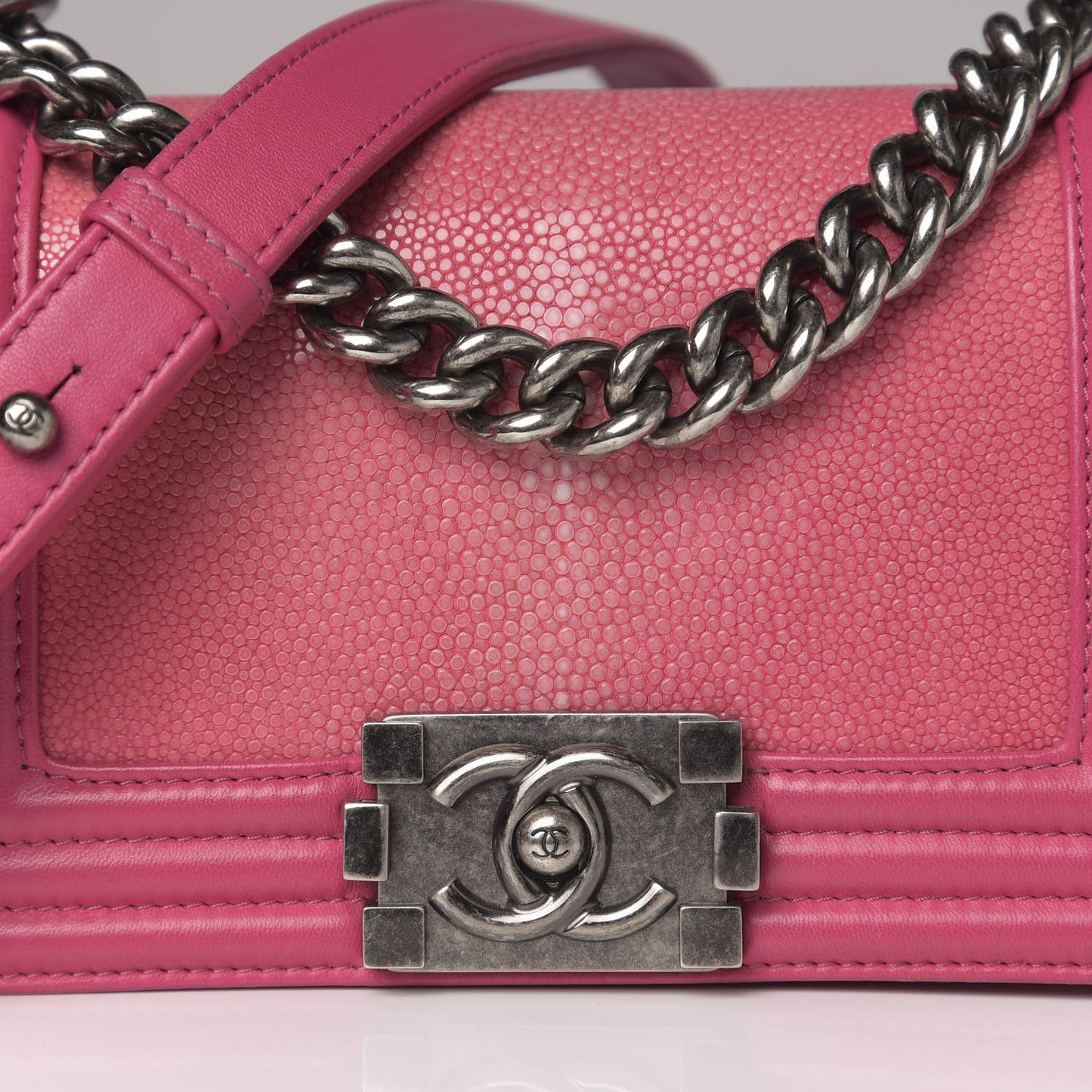 Galuchat Stingray Small Boy Flap Pink