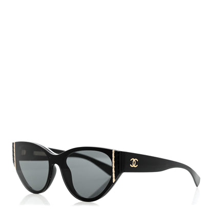 Chanel Acetate Cat Eye Sunglasses 6054 Black 1 of 8