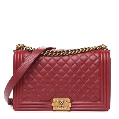 Chanel Lambskin Quilted New Medium Boy Flap Red 1 of 15