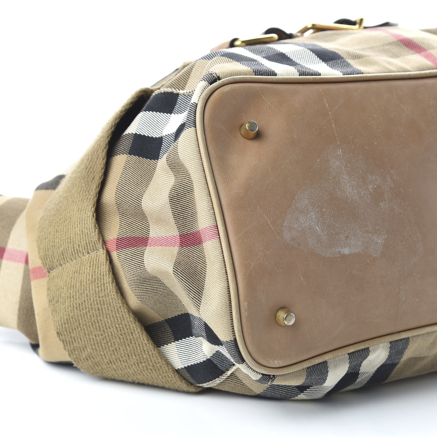 Canvas House Check Parsons Shoulder Bag Light Beige