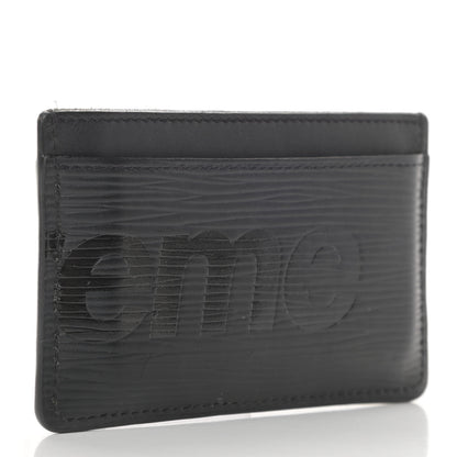 Louis Vuitton X SUPREME Epi Card Holder Black 3 of 8