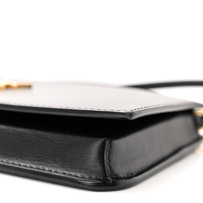 Saint Laurent SAINT LAURENT Smooth Calfskin Monogram Phone Holder Crossbody Black 9 of 9