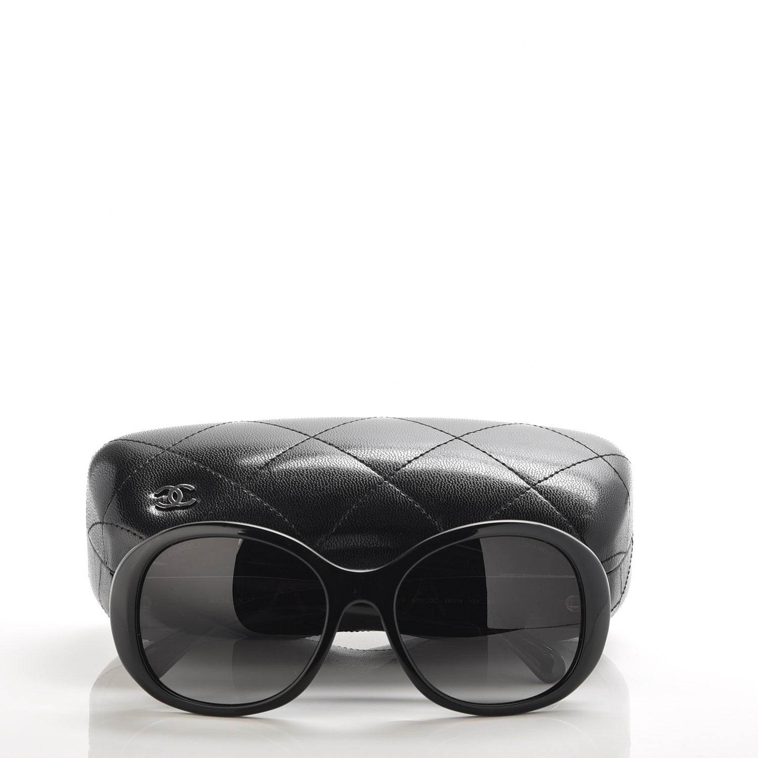 Chanel Acetate CC Turnlock Sunglasses 5235-Q Black Beige 7 of 7
