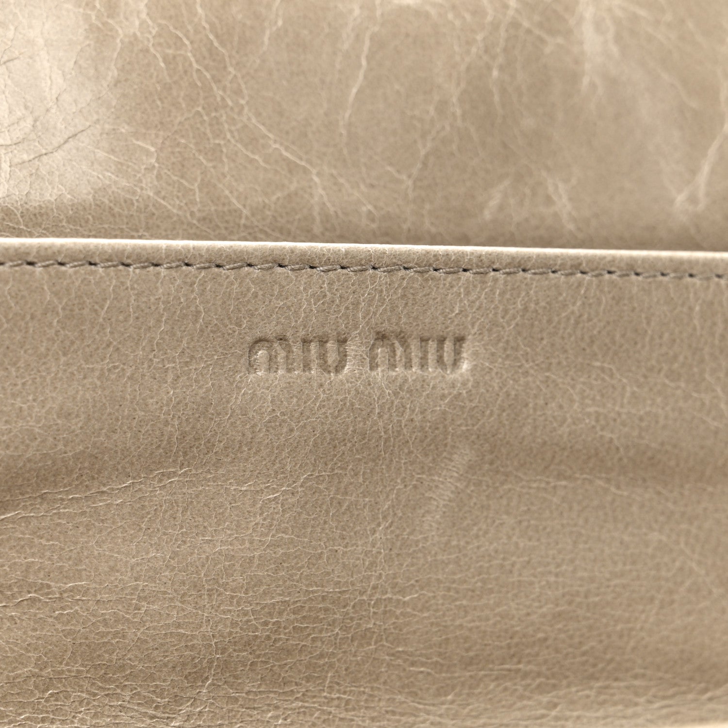 Miu Miu Nappa Lux Matelasse Flap Wallet Pomice 7 of 9