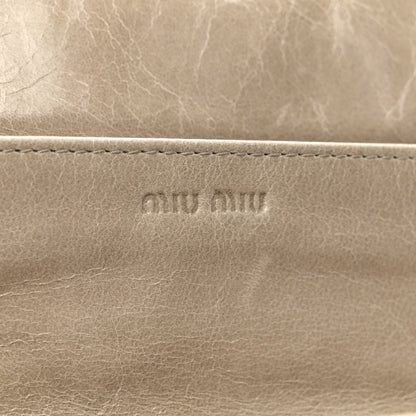 Miu Miu Nappa Lux Matelasse Flap Wallet Pomice 7 of 9