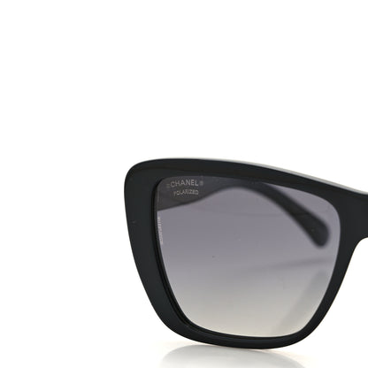 Chanel Acetate Polarized Butterfly Sunglasses 71548A Black 5 of 9