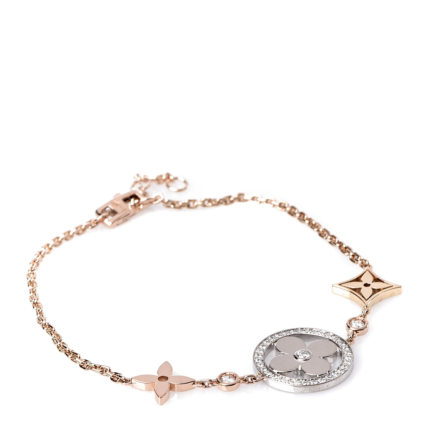 Louis Vuitton 18K Pink Yellow White Gold Diamond Idylle Blossom Bracelet 1 of 6