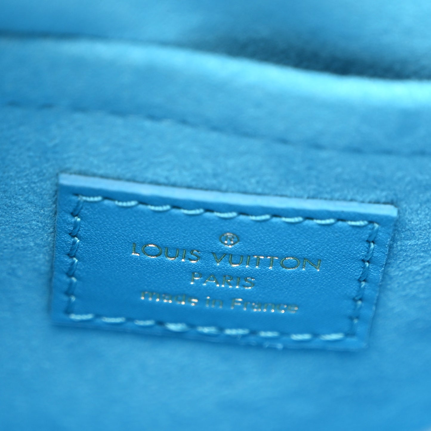 Calfskin Nanogram Embossed Speedy Bandouliere 20 Blue