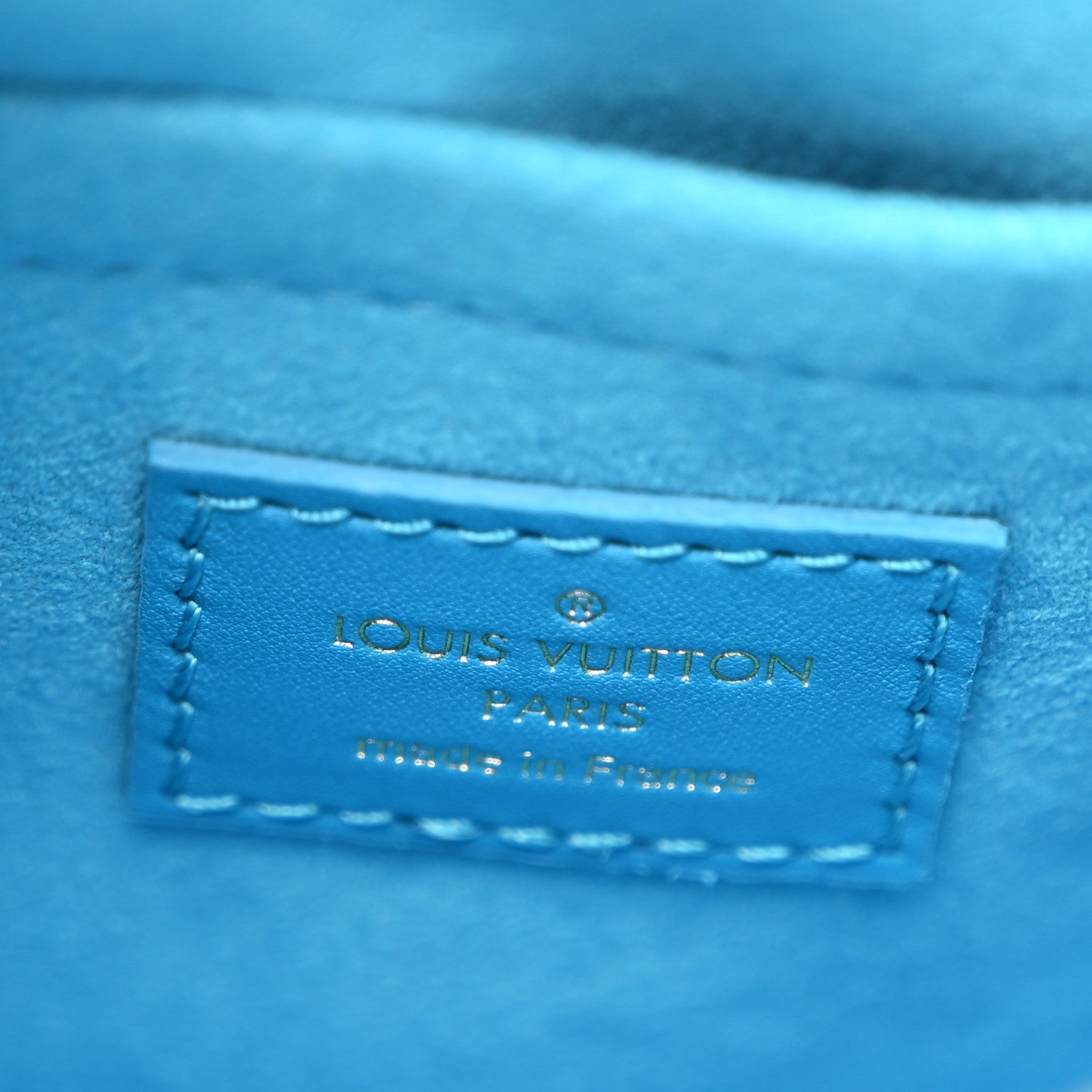 Louis Vuitton Calfskin Nanogram Embossed Speedy Bandouliere 20 Blue 6 of 10