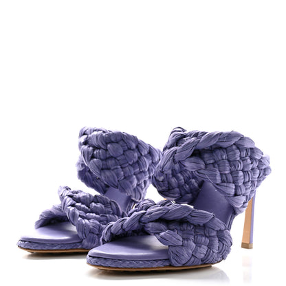 Bottega Veneta Raffia Twisted Intrecciato Stretch The Board Sandals 36 Lavender 3 of 9