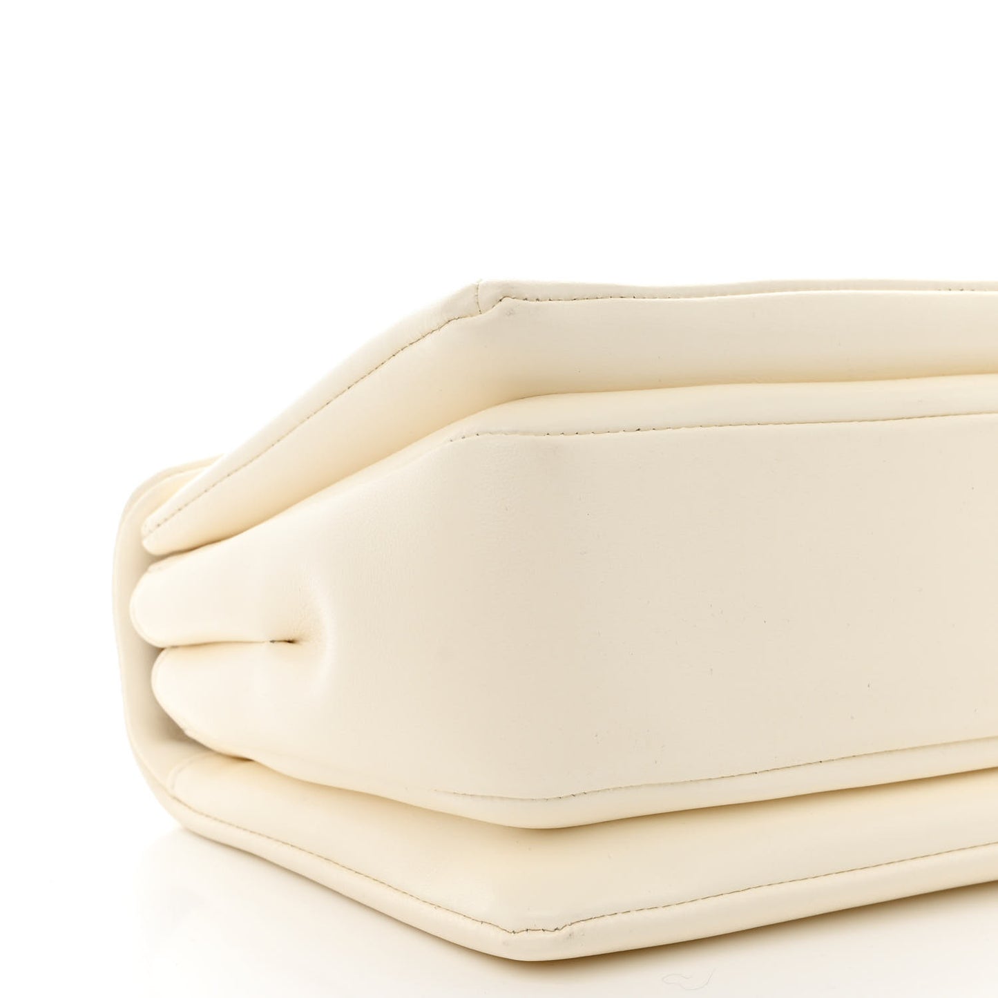 Nappa One Stud Chain Clutch Ivory