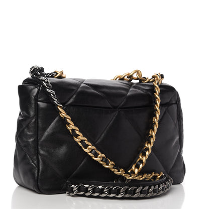 Chanel Lambskin Quilted Large Chanel 19 Flap Black 3 of 11