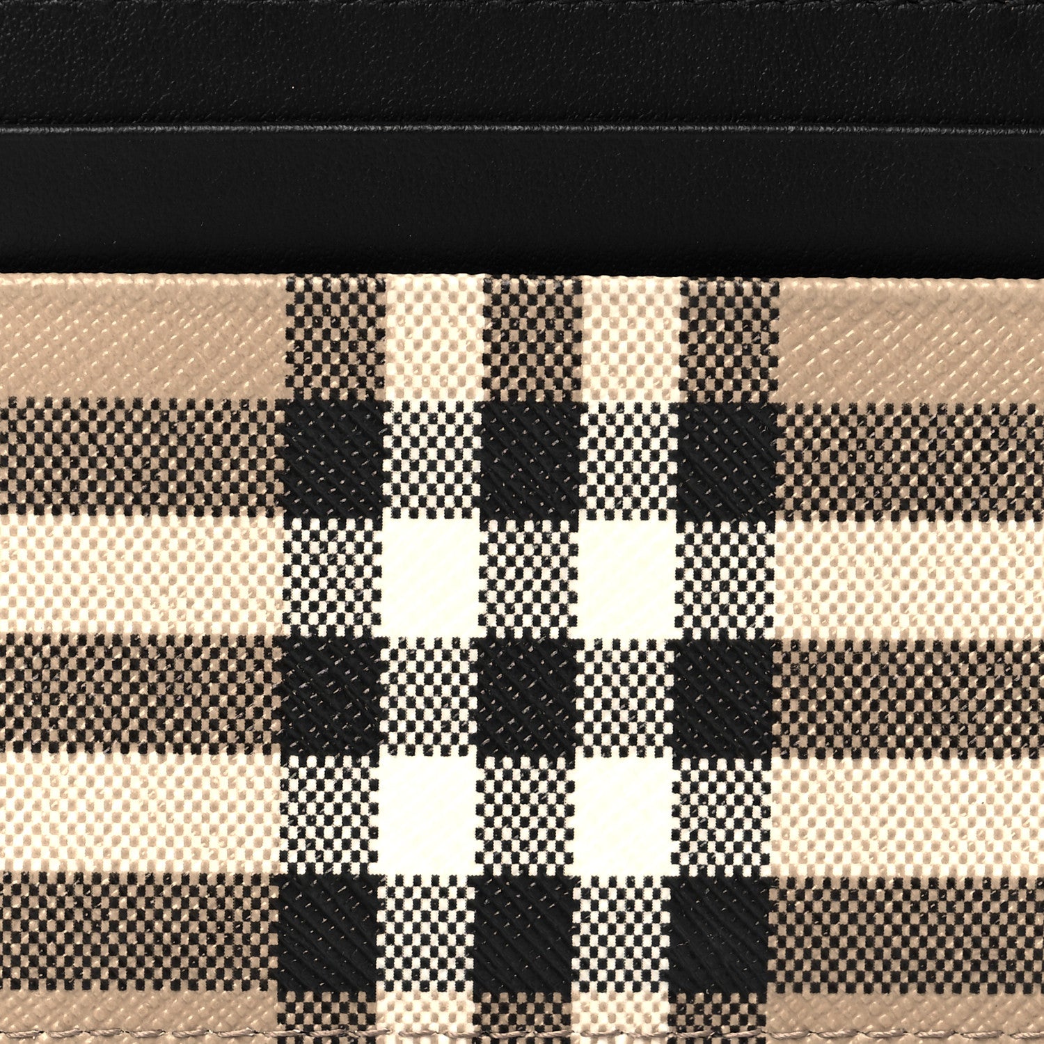 Burberry Calfskin Vintage Check Card Holder Black 7 of 8
