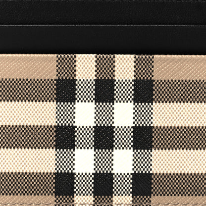 Burberry Calfskin Vintage Check Card Holder Black 7 of 8