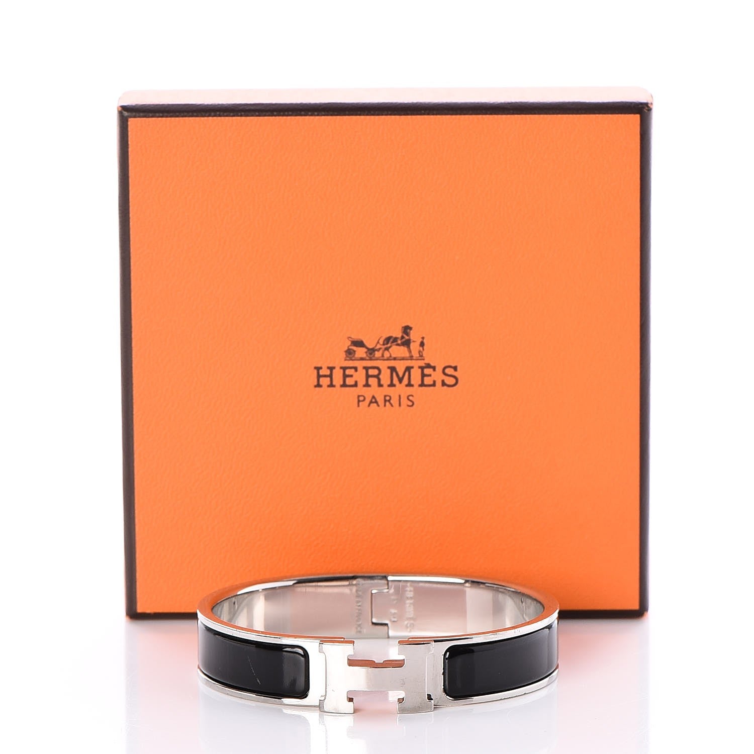 Hermes Enamel Narrow Clic Clac H Bracelet PM Black 5 of 5