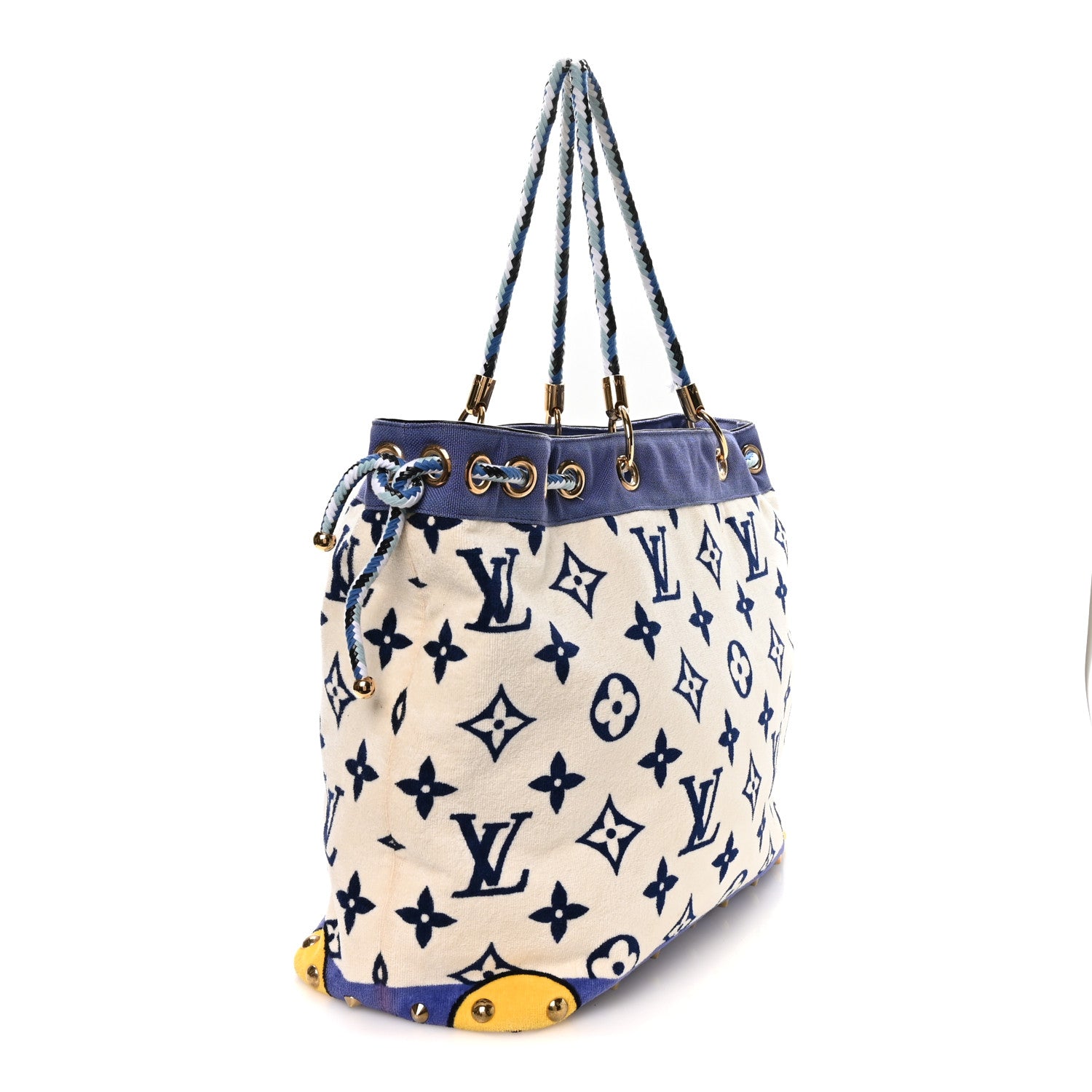 Louis Vuitton Cotton Monogram Eponge Cabas Blue 2 of 9