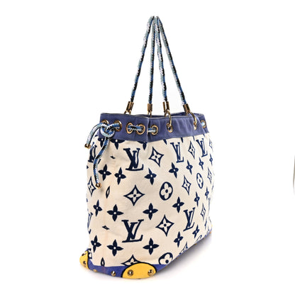 Louis Vuitton Cotton Monogram Eponge Cabas Blue 2 of 9