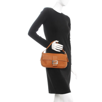Fendi Calfskin Selleria Baguette Tan 2 of 9