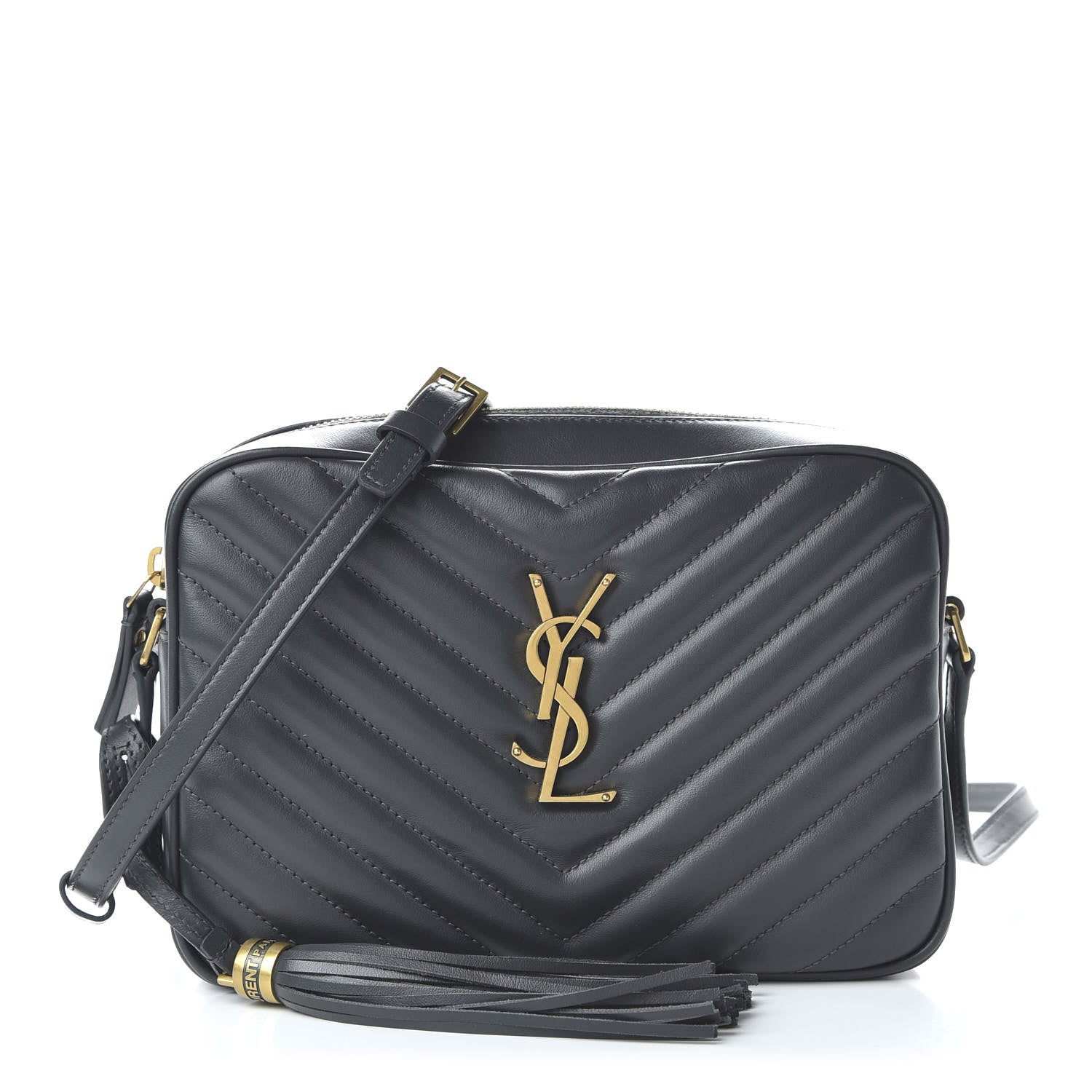 Saint Laurent Calfskin Matelasse Monogram Lou Camera Bag Storm 1 of 9