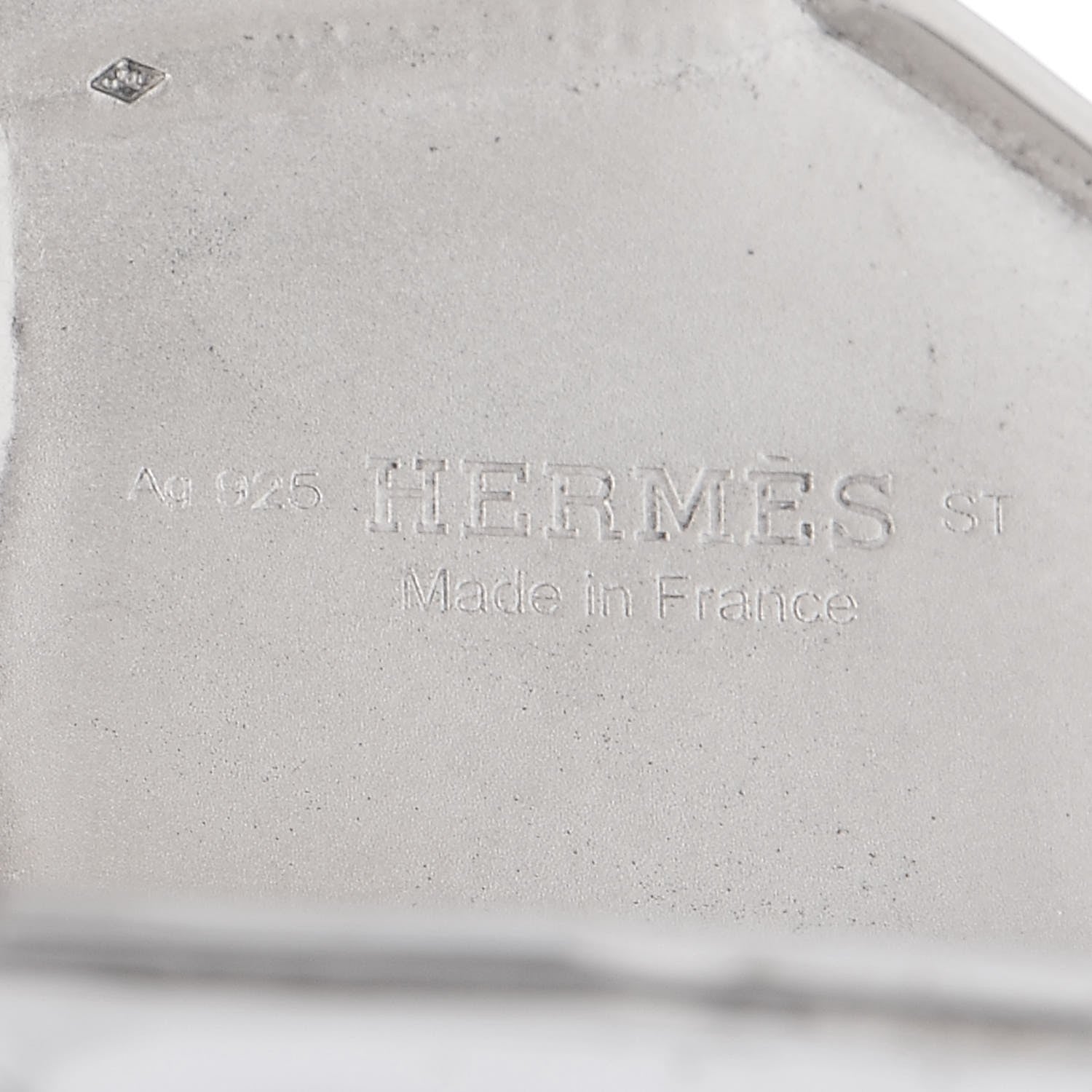 Hermes Sterling Silver Niloticus Cuff Bracelet ST 4 of 5