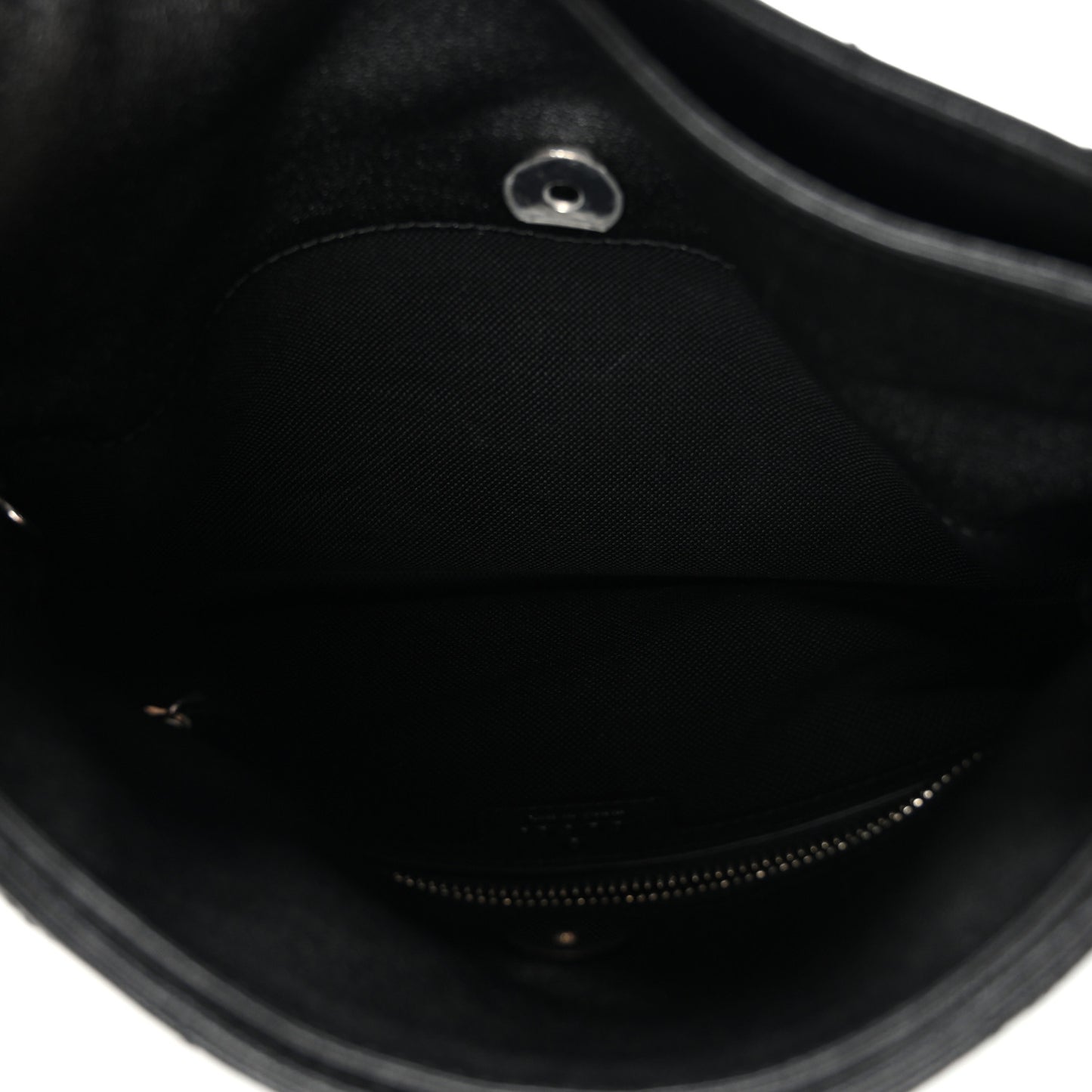 Sakai Be Green Calfskin Diagonal Stitched Small Blondie Tote  Black