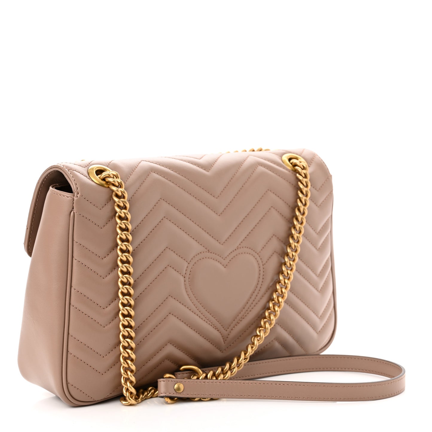 Calfskin Matelasse Medium GG Marmont Shoulder Bag Porcelain Rose