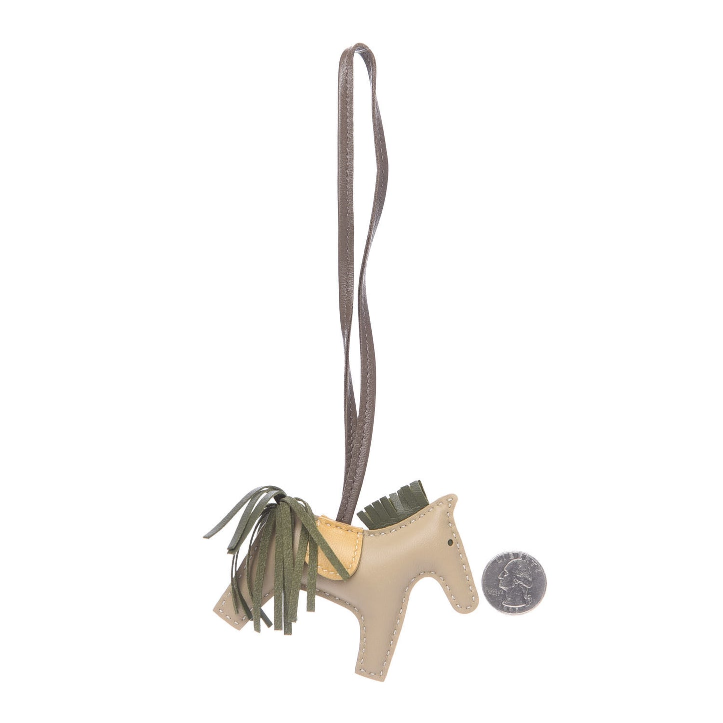 Milo Lambskin Grigri Rodeo Horse Bag Charm PM Trench Canopee Curry