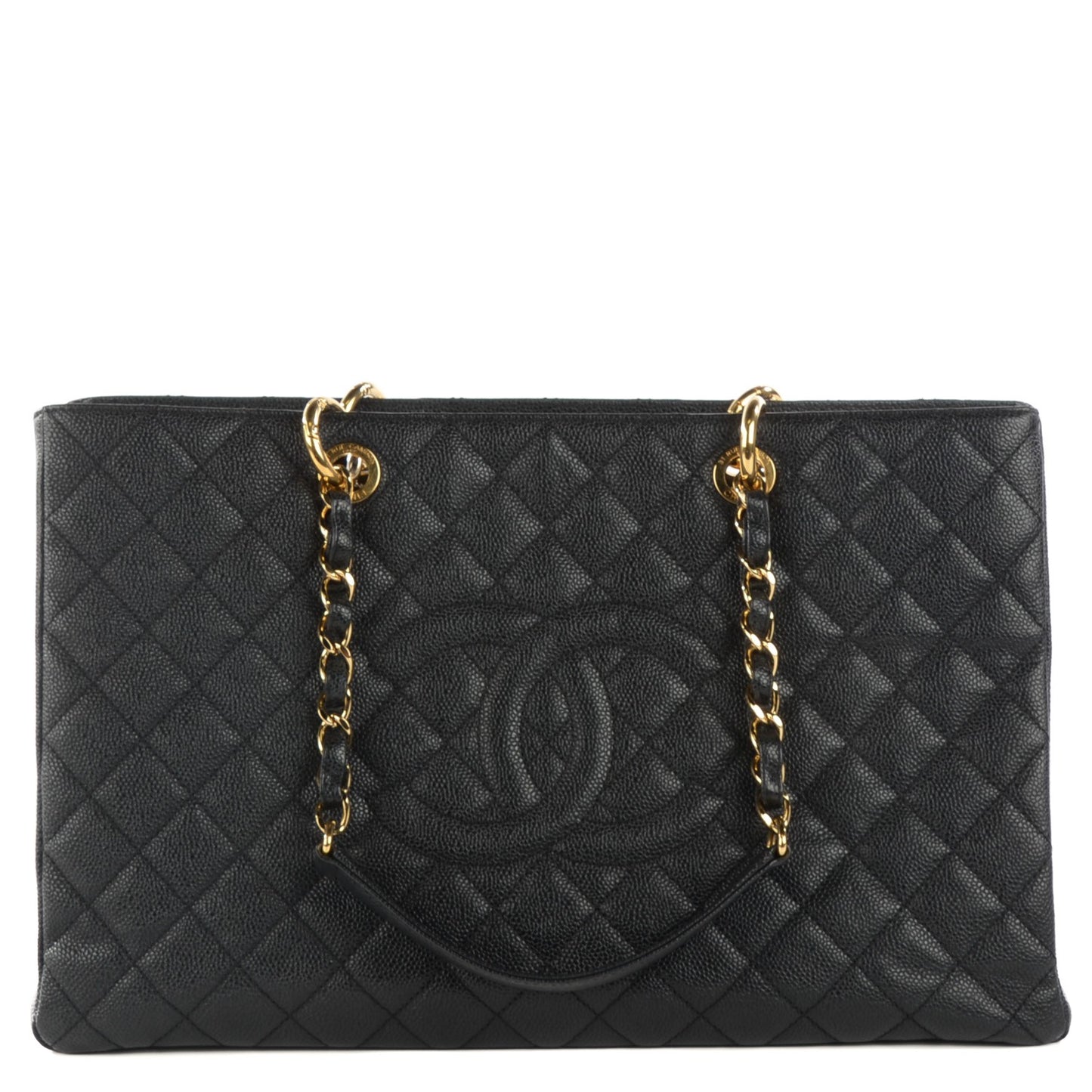 Caviar Quilted XL Grand Shopping Tote GST Black