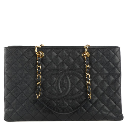 Chanel Caviar Quilted XL Grand Shopping Tote GST Black 1 of 7