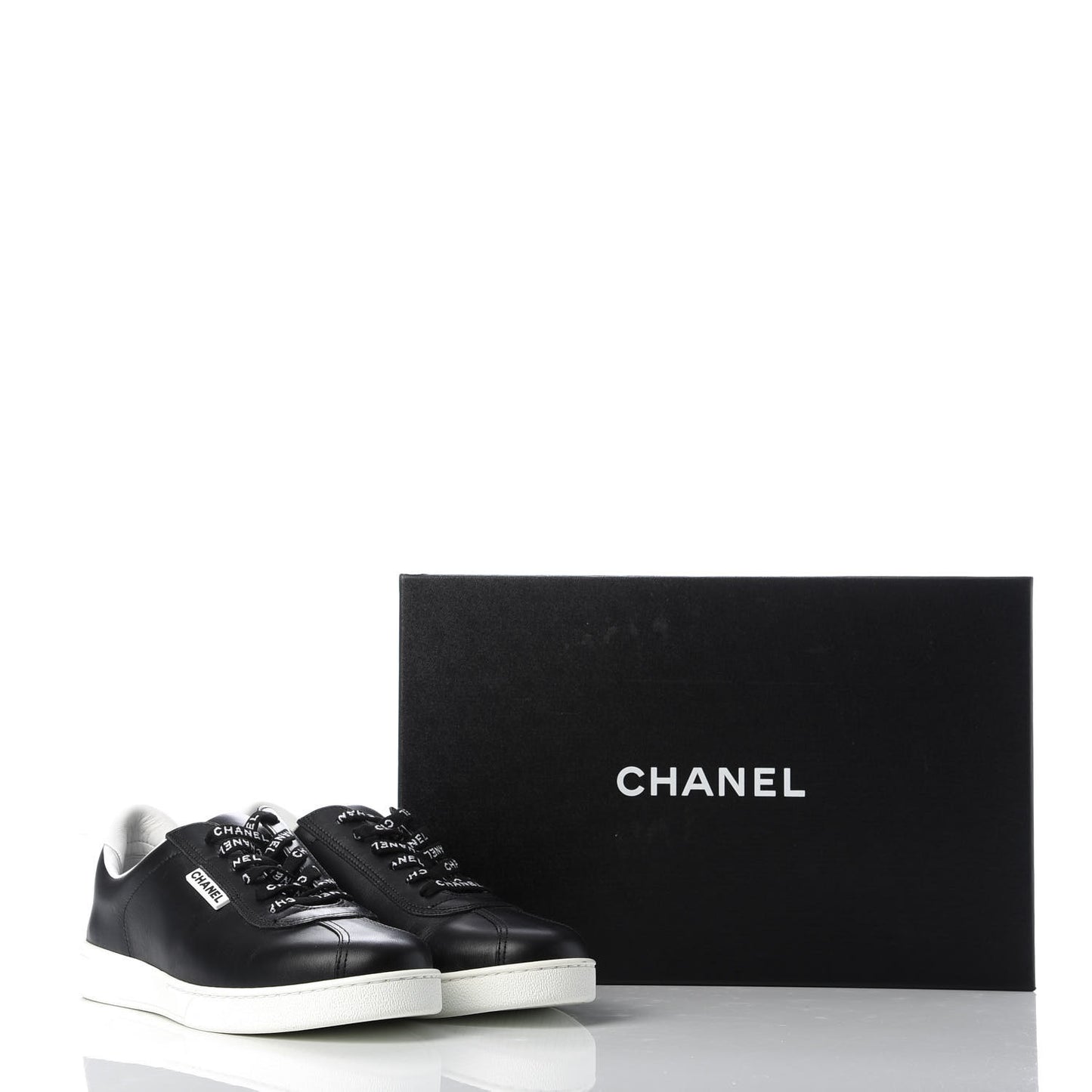Calfskin CC Womens Sneakers 40.5 Black