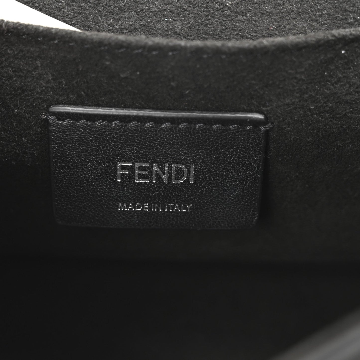 Vitello Century Velvet F is Fendi FF Small Kan I Shoulder Bag Black Tobacco