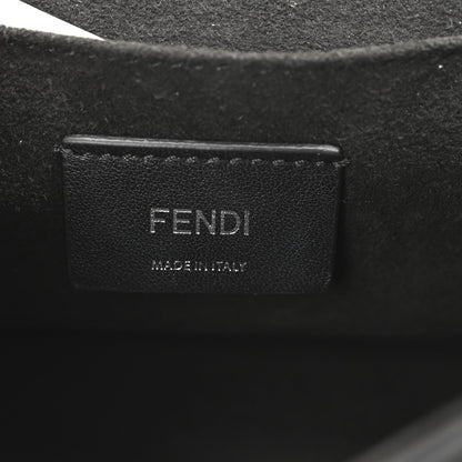Fendi Vitello Century Velvet F is Fendi FF Small Kan I Shoulder Bag Black Tobacco 6 of 9
