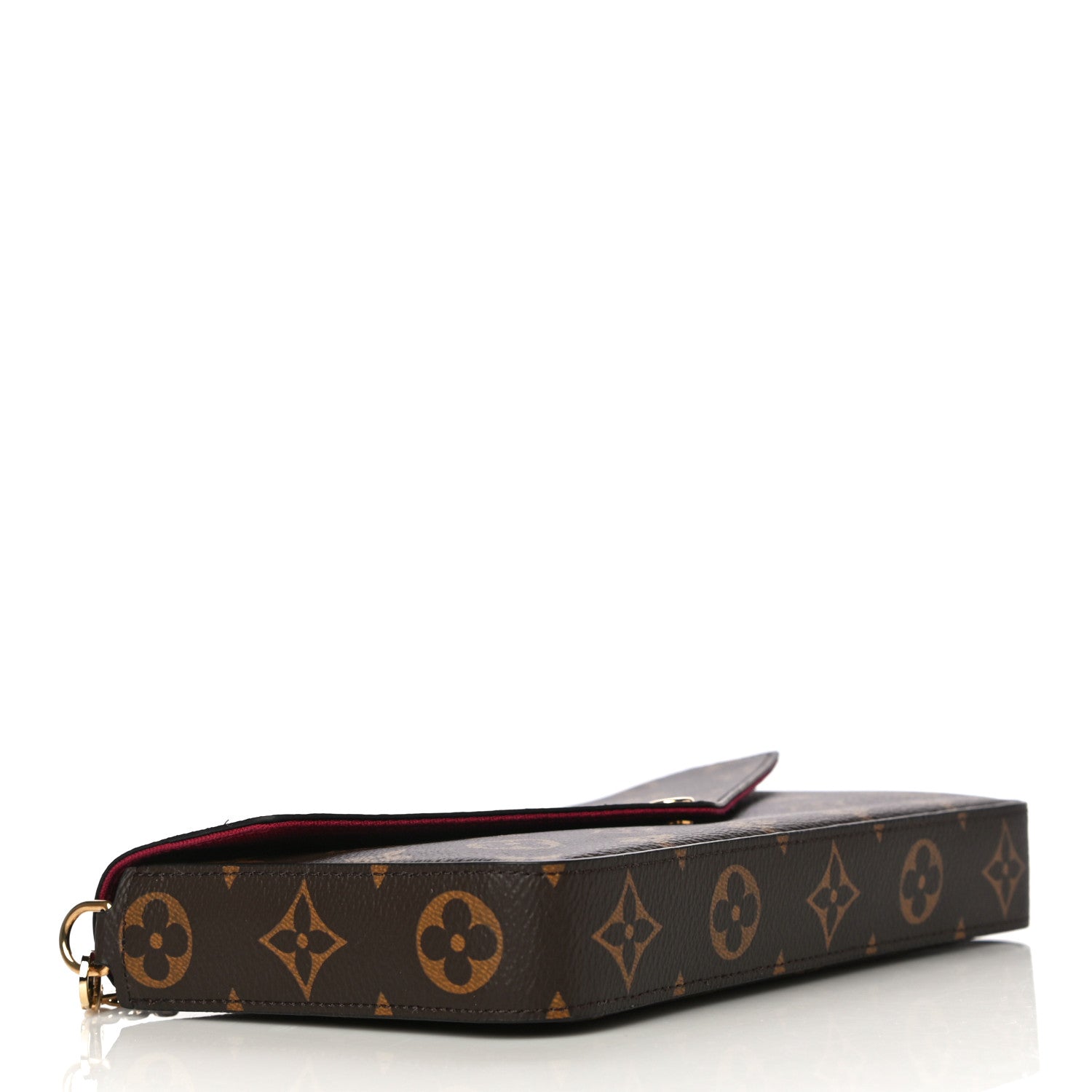 Louis Vuitton Monogram Pochette Felicie Chain Wallet Fuchsia 5 of 14