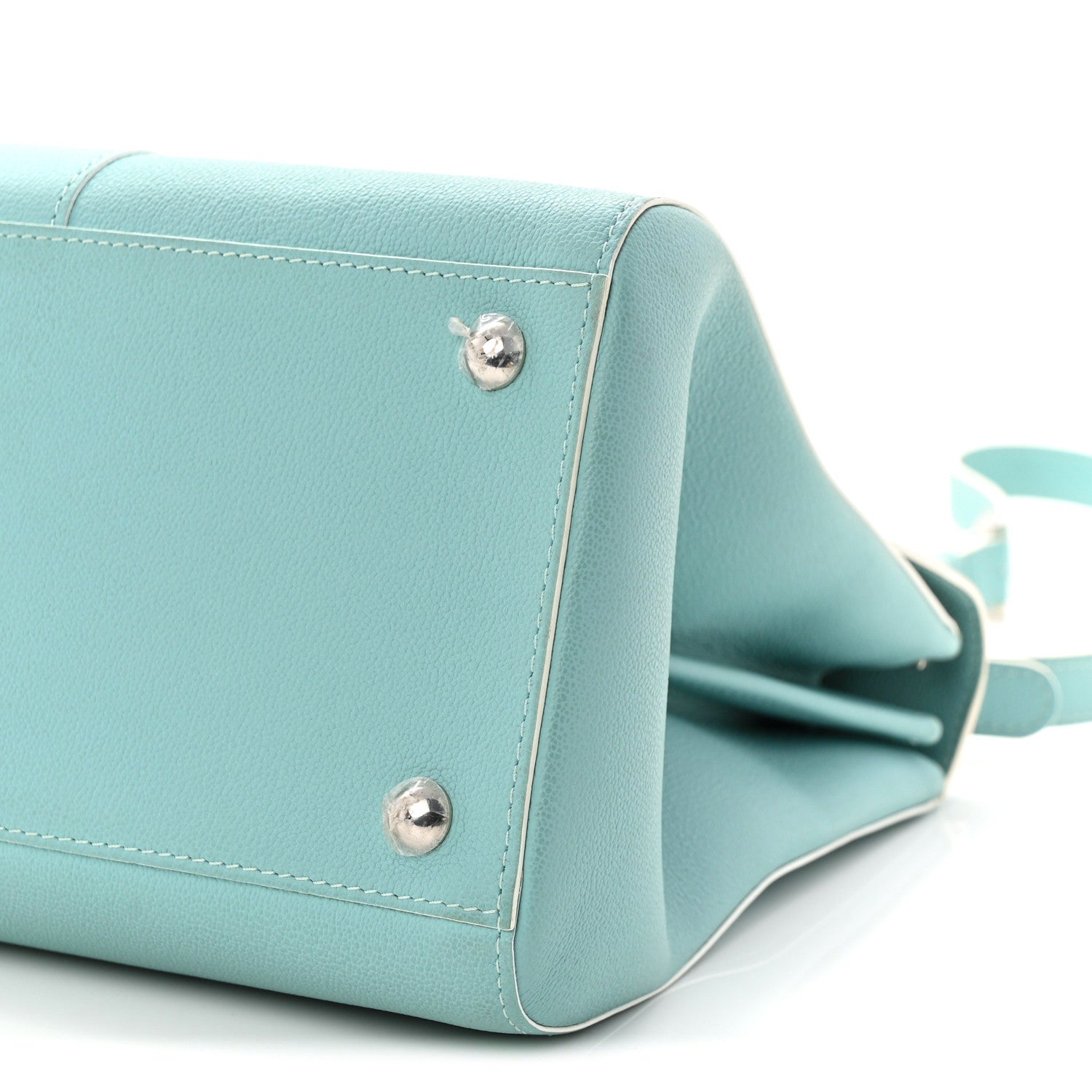 Delvaux Grained Calfskin MM Brillant Satchel Light Blue 10 of 13