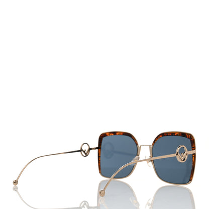 Fendi Metal Acetate F is Fendi FF Square Sunglasses FF 0294/S Blue Havana 4 of 7