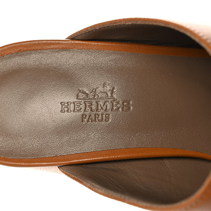 Hermes Calfskin Detail Mules 40 Beige Dore 7 of 9
