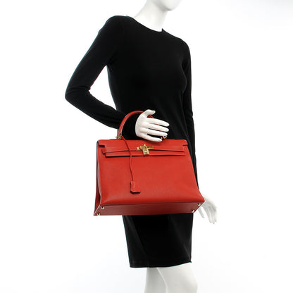 Hermes Togo Kelly Sellier 35 Rouge Garance 3 of 35