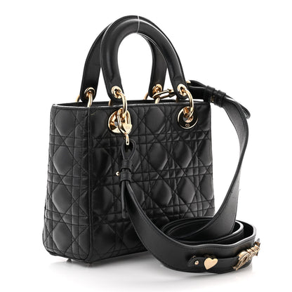 Christian Dior Lambskin Cannage Small My ABCDior Lady Dior Black 3 of 13