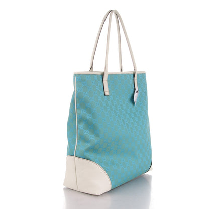 Gucci Monogram Tote Turquoise White 3 of 7