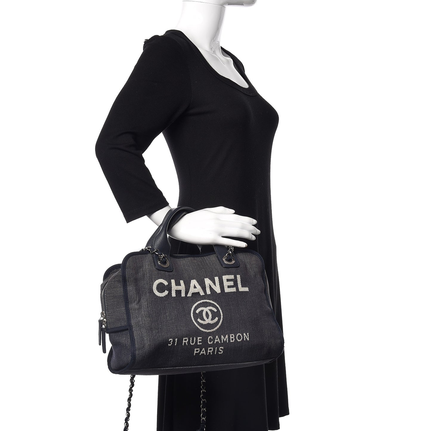 Denim Deauville Bowling Bag Dark Blue