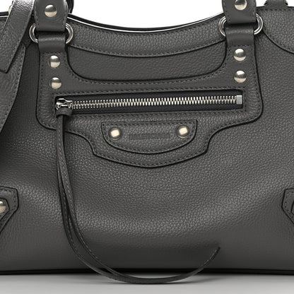 Balenciaga Grained Calfskin Neo Classic Silver Hardware S City Dark Grey 8 of 11