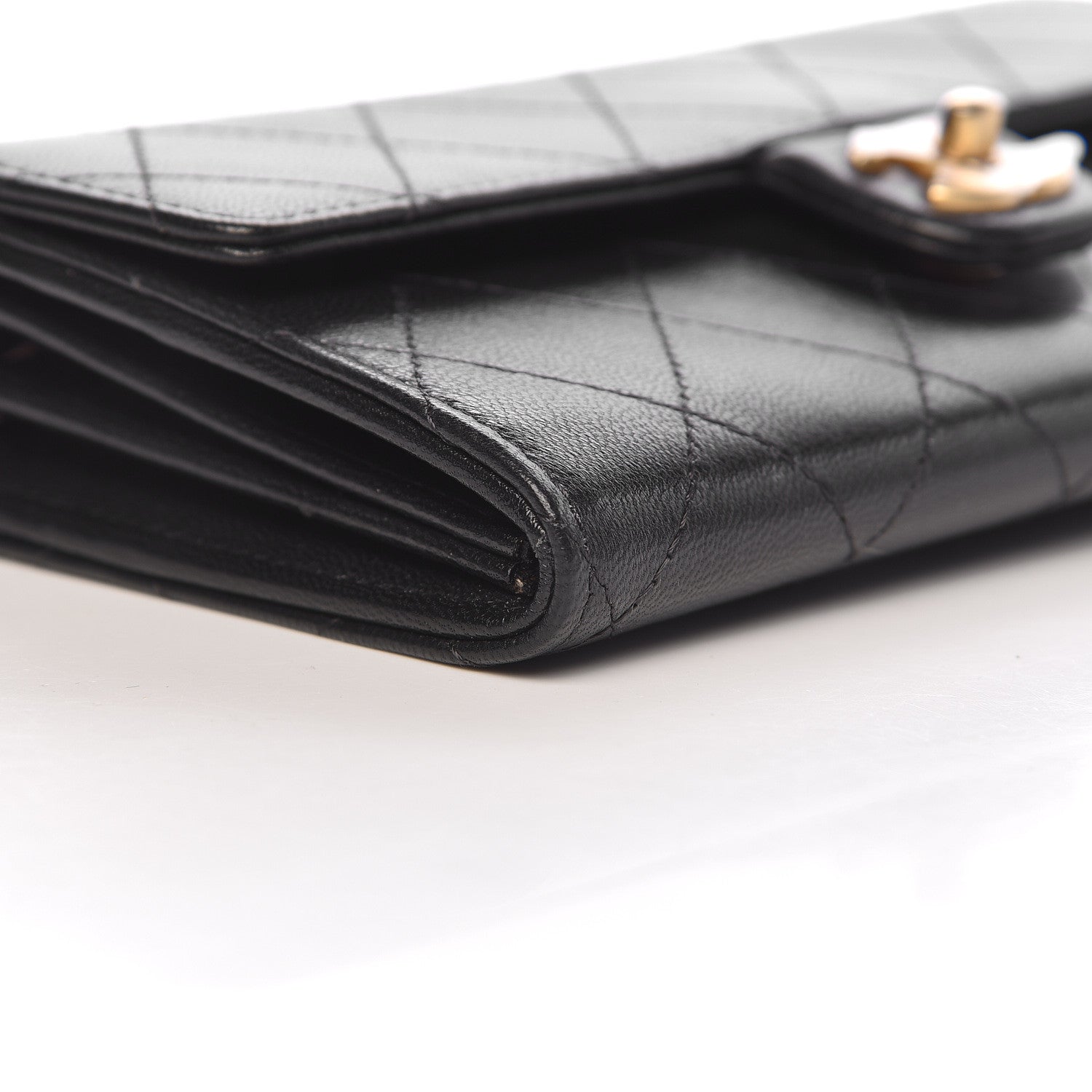 Chanel Goatskin Stitched Pearl Clutch With Chain Black 10 of 13