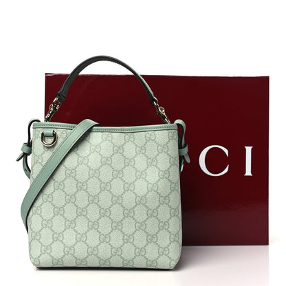 Gucci GG Supreme Monogram Emblem Small Shoulder Bag Sage Green 11 of 11